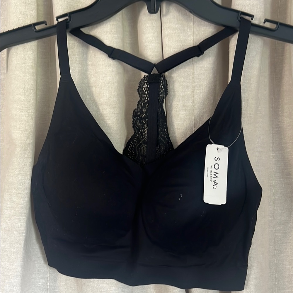 Soma Elegant Black Lace Bralette
